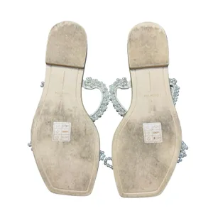 Dolce Vita Shoes‎ Womens Size 9 White Pearl Beaded Slide Sandals Flat Dressy thumbnail 10