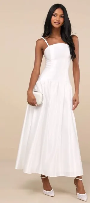 LULU's Chic Elegant Romantic Flowy Bridal Shower Bachelorette Elope Honeymoon thumbnail 1