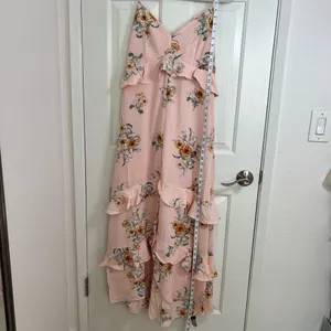 Lush Clothing Pink‎ Sundress with Spaghetti Straps and V-Neckline thumbnail 5