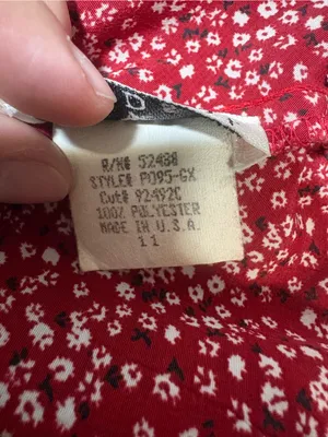 WINDSOR Vintage Red Floral Printed A-Line Skirt thumbnail 5
