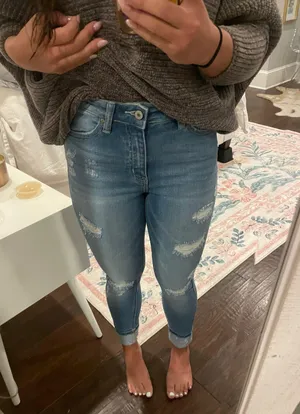 KanCan USA Ripped Jeans Medium Wash thumbnail 5