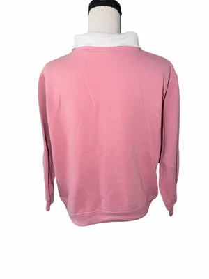 Hasting & Smith Vintage Embroidered Floral Collar Pullover Sweatshirt Cottage S thumbnail 3