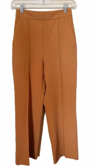 Revolve Pleated tan trousers size 0 thumbnail 1