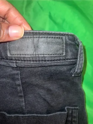 H&M Black Raw-Hem Wide Jupe Culotte Ankle Jeans size 4 thumbnail 7