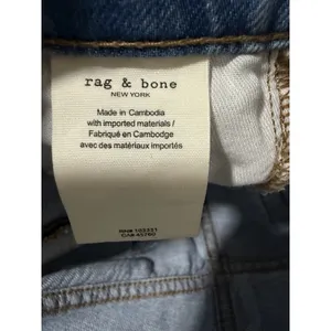 Rag & Bone Lori Mid-Rise‎ Crop Jeans Light Wash Women's Size 27 thumbnail 13