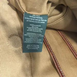 Polo Ralph Lauren Vintage 90's Canvas leather Tote Bag Multi Pocket Khaki thumbnail 11
