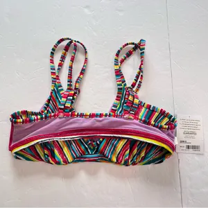 Athleta Montego Colorful Stripes Shirred Underwire Adjustable Bikini Top 38B/C‎ thumbnail 8