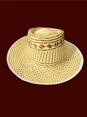 Handwoven Straw Sun Hat Natural Tan Wide Brim Boho Beach Resort Unisex One Size thumbnail 3