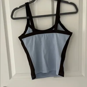Set Active Contrast-Trim Light Blue Tank Top thumbnail 4