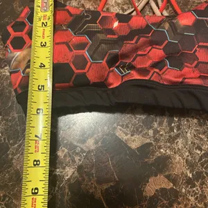 Marvel for her universe Red and Black Hexagon Sports Bra - size extra small thumbnail 7