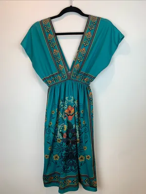 Flying Tomato cover up sz M beach vacation resort wear bohemian boho v neck *** thumbnail 1