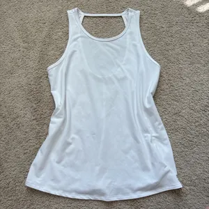 DSG White Tank Top Sleeveless Open Back thumbnail 1