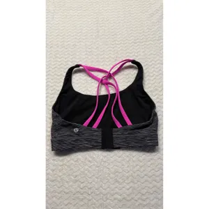 Lululemon All Sport Bra Space Dye Black Pink Strappy Back Size 6 LW2DDXS thumbnail 3