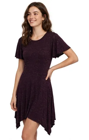 Dolan Left Coast Maroon Tunic Small Short Sleeve Boho Casual thumbnail 1