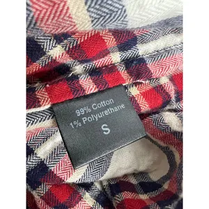 Jenni Kayne‎ Sequoia Plaid Cotton Button Down Shirt Red Cream S thumbnail 12