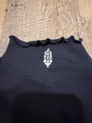 Free People Movement Women's Black Long-Sleeve Cropped Wrap Top M/L thumbnail 4