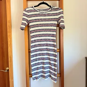 Madewell Short-Sleeve Mini Dress in Lawton Stripe XS Patriotic Nautical thumbnail 2