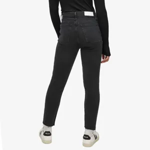 RE/DONE Redone Originals 90's High Rise Ankle Raw Hem Crop Faded Black Jeans 29 thumbnail 7