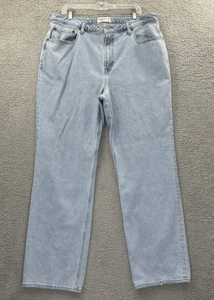 Abercrombie & Fitch The 90s Relaxed Jean High Rise Curve Love Women's 18/34 x 33 thumbnail 1