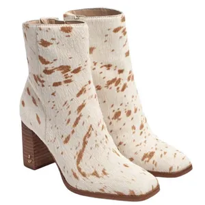 Sam Edelman Ostin Boots Pony Hair Fur Natural Ivory Size 7 Block Heel NWOB $225 thumbnail 1