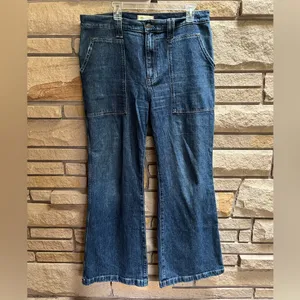Madewell 11" High-Rise Flare Jeans in Whitethorn Wash: Workwear Edition 31 thumbnail 3