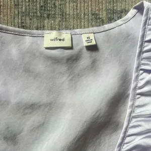 Aritzia Wilfred Tonka Satin Blouse in Ice Lavender thumbnail 2