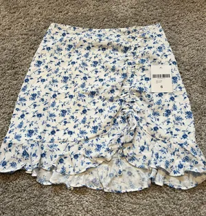 Blue Floral Flounce Skirt thumbnail 1