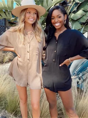 Show Me Your Mumu Horton Romper Sz L Boho Chic Western Minimalist Coastal Khaki thumbnail 3