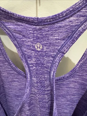 lululemon athletica Heathered Purple Racerback Tank thumbnail 4