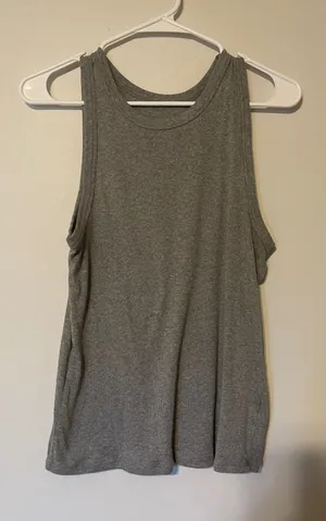 A New Day Gray Cropped Tank Top thumbnail 1