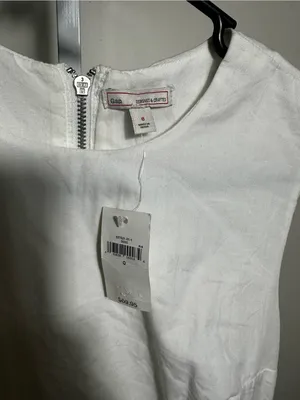 X23. GAP White Sleeveless Mini Dress with Eyelet Detail thumbnail 3