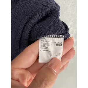 Uniqlo Womens Tank Top Navy Blue Textured Seersucker Knit Small thumbnail 5