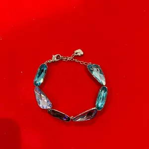 Swarovski Swan Signed Allegory Bracelet Blue & Purple Crystals thumbnail 2