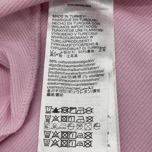 Tommy Jeans Crop Top Women‎ Medium Pink Ribbed Y2K Girly Preppy Ballet Pastel thumbnail 8