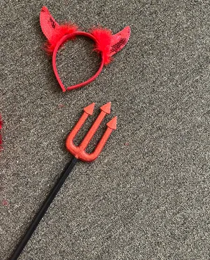 Devil Halloween Costume with dress Red thumbnail 3