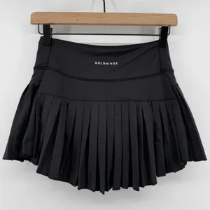 Gold Hinge Pleated Tennis Skirt Skort Black Women S Pickleball Preppy Sporty thumbnail 4