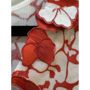 Michael Simon Sweater Vest White Red Floral Tank Top 3D‎ Artsy Whimsy Size XL thumbnail 4
