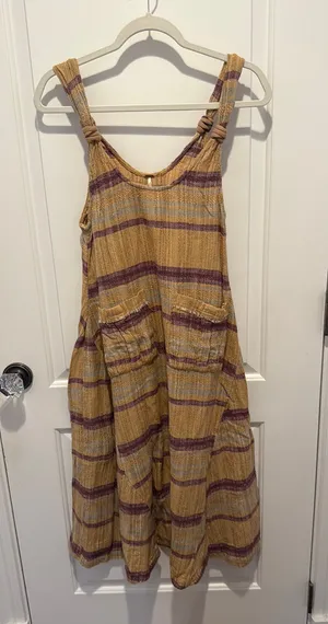 Free People Harper Striped Midi Dress size XS thumbnail 1