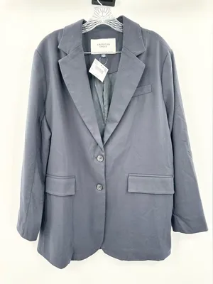 American Eagle Classic Blazer Navy‎ Blue Women's NWT Size Large thumbnail 1