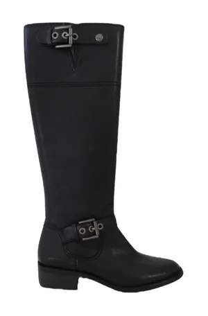Coach Womens Jacinda Tall Knee-High Black Leather Riding Equestrian Grunge Boots thumbnail 1