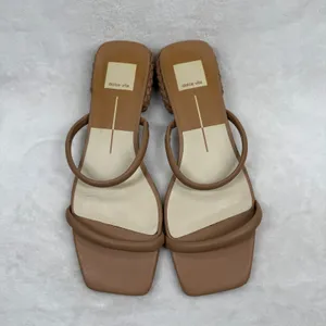 Dolce Vita Paily Cafe Tan‎ Braided Block Heel Square Toe Slide Sandals Est 11 thumbnail 2
