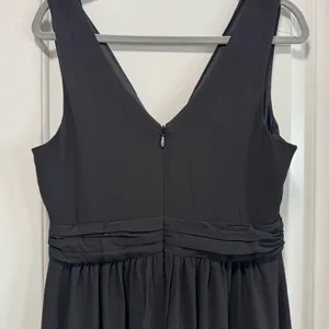 Lulus Thoughts of Hue NWT size Large Black Surplice Maxi Dress Formal Bridesmaid thumbnail 10