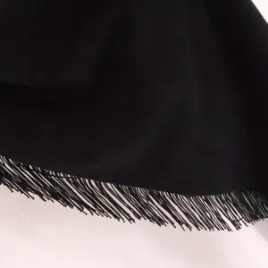 ASOS Fringe Trim Joggers Sweatpants Womens Size 8 Black Boho Western Fleece Cozy thumbnail 5