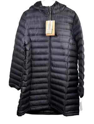 Zeroxposur Quilted Puffer Women's Large Black Packable Hooded Lightweight NWT thumbnail 1