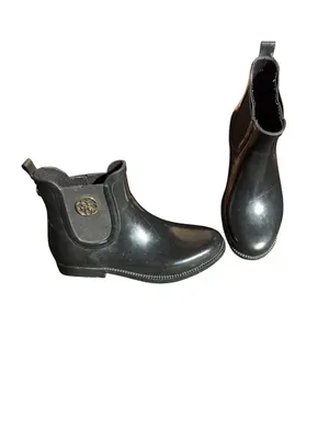 Guess Black and Gold Ankle Rain Boots thumbnail 2