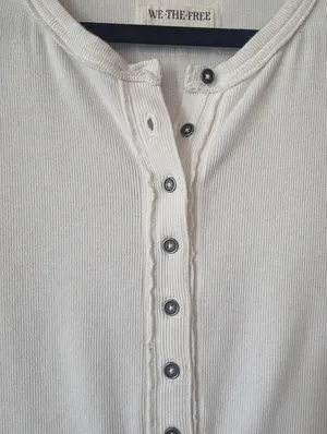 We The Free Jamie Henley from Free People Ivory Top L thumbnail 2