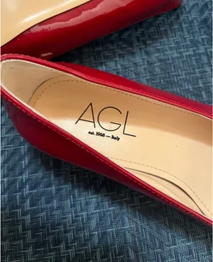 AGL Women's Red Patent Leather Mary Jane Shoes thumbnail 10