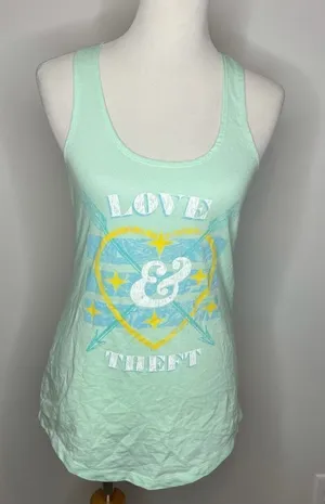 Next Level- Aqua "Love & Theft" Tank Top thumbnail 1