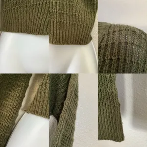 Mossy Green Cottagecore Goblincore Forest‎ Fairy Button Up Knitted Cardigan XS thumbnail 7