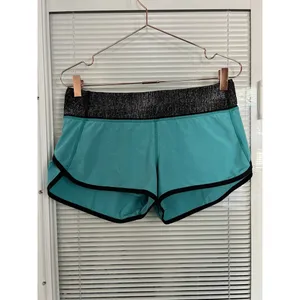 Lululemon Run: Speed Short Blue‎ Tropics / Black Dune Size 6 thumbnail 6